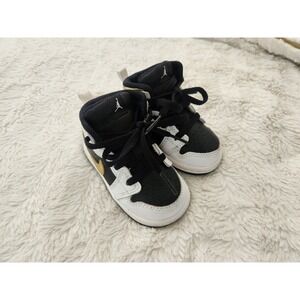 Nike Air Jordan 1 Retro Mid White Gold Black 640735-190 Infant Size 4c